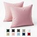 Kussensloop 60x60 versterkte katoen (set van 2) - roze - strak weven van 57 schroefdraden/cm² - kussensloop 60 x 60 cm - gecertificeerde oeko tex