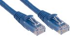 RS PRO Ethernetkabel Cat.6, 1m, blauwe patchkabel, A RJ45 U/UTP stekker, B RJ45, PVC