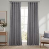 HPD Half Price Drapes Imitatielinnen verduisterende gordijnen, voor slaapkamer en woonkamer, woondecoratie, 274,32 cm lang (1 paneel), 127 x 274,32 cm (b x l), grijs (Blazer Grey)