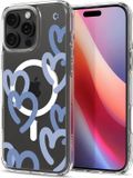 Spigen Ultra Hybrid MagFit - Hoesje Geschikt voor Apple iPhone 16 Pro Max - Compatibel met MagSafe - Back Cover Hearts Denim