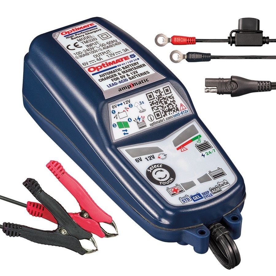 Tecmate Optimate 5 Select 6V/12V Motor & Auto Acculader