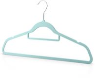 Massido Velours kleerhangers 20st blauw