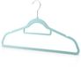 Massido Velours kleerhangers 20st blauw