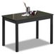 Table, plateau en verre, cadre en aluminium, couleur graphite, 110x70 cm