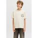 JACK&JONES Jongens T-shirt 164 Katoen Ronde hals Antique White