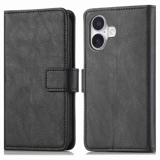 imoshion Luxe Bookcase voor de Apple iPhone 16 Plus - Zwart