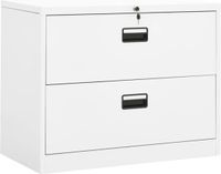 vidaXL Archiefkast 90x46x72,5 cm staal wit