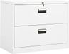 vidaXL Archiefkast 90x46x72,5 cm staal wit