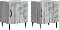 vidaXL Nachtkastje Grijs Sonoma Bewerkt Hout 43 x 34,5 x 50 cm