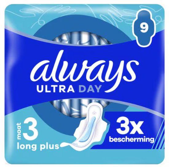 Always Maandverband Ultra Day Long Plus (9 stuks)