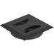 Siso Kabeldurchlass SOUL aus Metall 2-teilig, Ø 80 x 12 mm, Schwarz matt