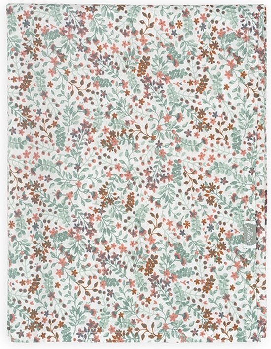 Jollein WIeg laken Bloom 75x100cm - Multicolour groen, Multicolor