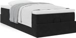Maison Exclusive - Cadre de lit ottoman avec matelas, noir, 100x200 cm, velours