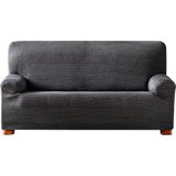 ECOMMERC3 Elastische bankovertrek, jacquard, maat 4-zits, universeel passend en ademend, donkergrijs, slijtvast, antislip design met elastische band