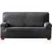 ECOMMERC3 Elastische bankovertrek, jacquard, maat 4-zits, universeel passend en ademend, donkergrijs, slijtvast, antislip design met elastische band