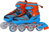 Endless EL1027 Verstelbare Inline Skates voor Volwassenen & Tieners | Maat 39–43 EU | Aluminium Chassis | 70 mm PU Wielen met Alle Flash Wielen | ABEC 7 Lagers | Comfortabele In-Outdoor Skeelers voor Fitness & Recreatie | Blauw/Oranje