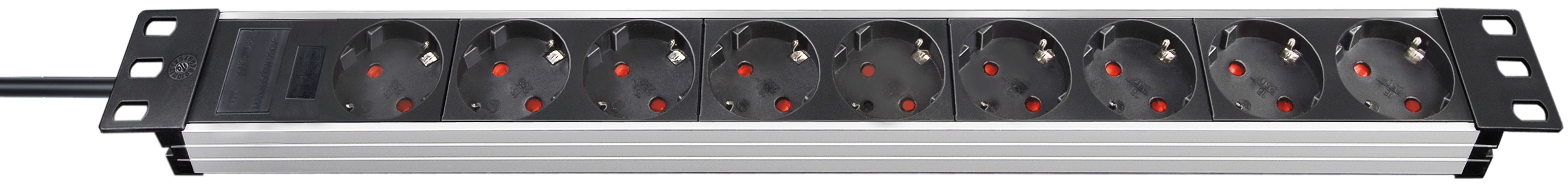 Brennenstuhl 1390007009 Stekkerdoos - 2m - Zwart/Aluminium