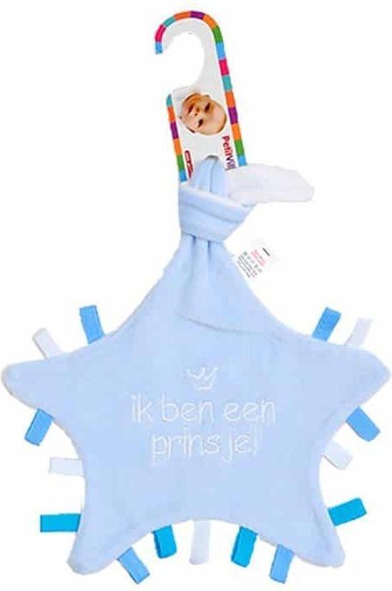 Petit Villain Blauw Ik Ben Een Prinsje! Knuffeldoekje