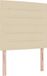 vidaXL LED Box Spring Bed with Headboard Cream 90 x 190 cm Fabric
