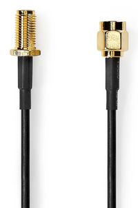 Nedis CSGL02010BK10 coax-kabel 1 m SMA Mannelijk naar SMA Vrouwelijk Zwart