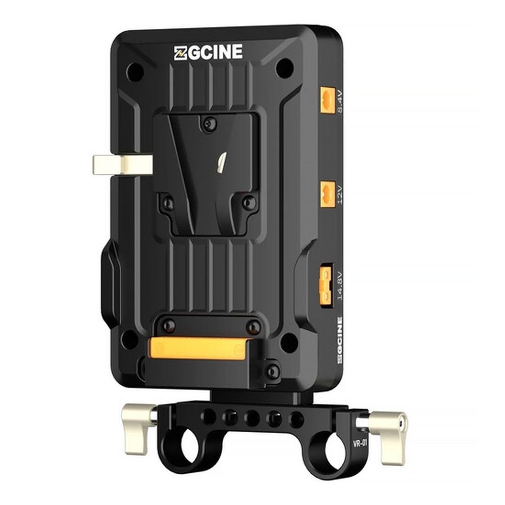 ZGCINE Tiltable V-mount Plate on 15mm Rod Mount
