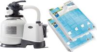 Intex - Zoutwatersysteem 26670GS & Zwembadzout 100 kg & WAYS Scrubborstel