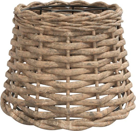 vidaXL Plafondlampenkap Ø20x15 cm wicker bruin
