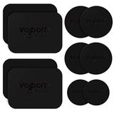 volport Metalen plaatjes set voor magneet auto mobiele telefoon houder - 10 stuks - Zwart