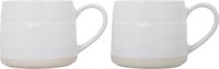 Mikasa Cosy Mugs Set van 2 Mokken Keramiek Wit 380 ml