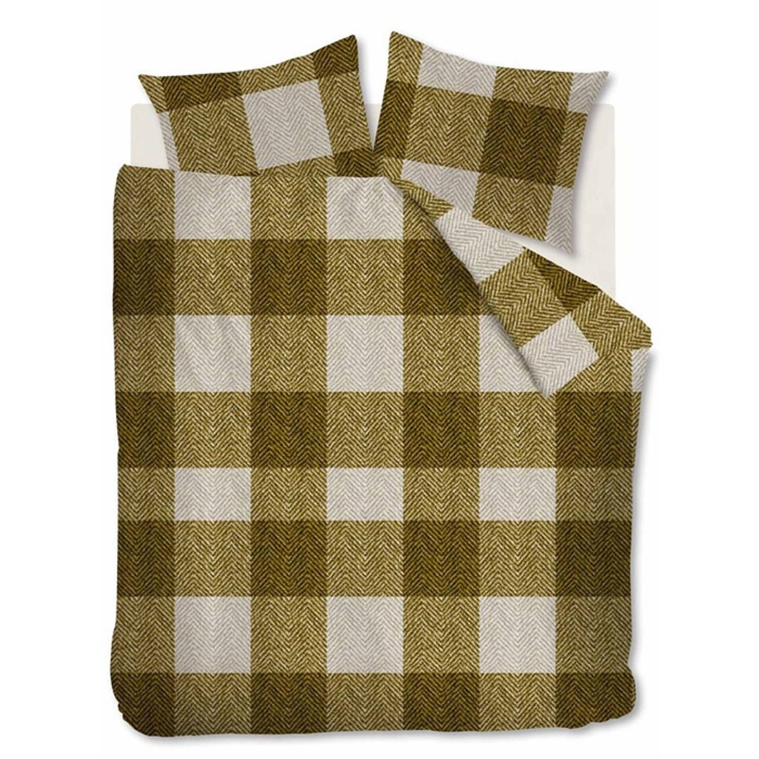 At Home by beddinghouse dekbedovertrek addo - ochre - 200x200/220 cm - 2-persoons