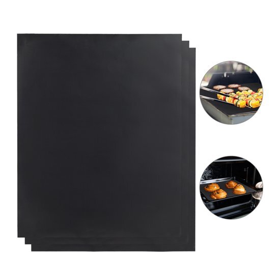 Relaxdays barbecuemat - teflon BBQ mat - ovenmat - bakmat - 40 x 50 cm - hittebestendig