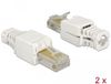 Delock RJ45 plug Cat.5e UTP toolfree 2 pieces