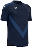 Macron Wisp Jersey Blauw Polyester Korte Mouw S Mannen Voetbal 2025 Lente/Zomer