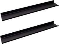 MILUKA Wandplank Zwart Metaal | Set van 2 Wandplanken 70 cm Lang