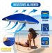 Merkloos Grote strandparasol Ø 200 cm veelkleurig