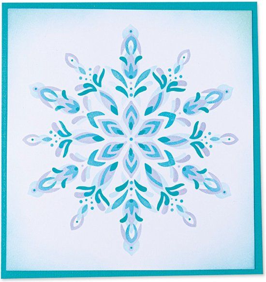 Sizzix Layered Stencils Snowflake 4pcs