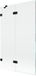 Mexen Lunar badwand 2-delig links 110 x 150 cm, transparant, zwart