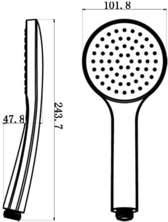 Royal Plaza Gondo handdouche met 1 straalsoort chroom 60302