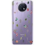 Xiaomi Redmi Note 9T 5G Montee de fleurs bedrukt siliconen hoesje