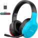 Kofire UT-01 Casque de jeu sans fil 2,4 GHz - Casque supra-auriculaire Bluetooth avec microphone - Multiplateforme - Rouge bleu