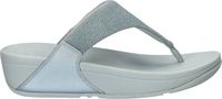 FitFlop Lulu Shimmer Lux dames teenslipper - Licht blauw - Maat 39