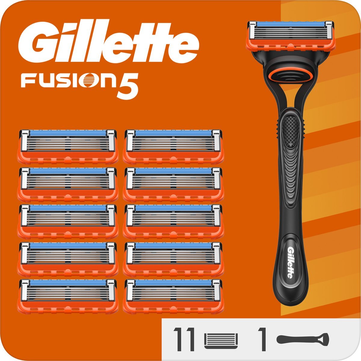 Gillette Fusion5 Scheersysteem Voor Mannen - 1 Handvat - 11 Scheermesjes