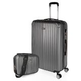 ITACA Grote Koffer Trolley Koffer Reiskoffer van ITACA. Koffer Groot Trolley 4 Wielen Combinatieslot. Reiskoffer Groot ABS harde schaal, Antraciet