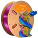 PLA filament tricolore - filament pour imprimante 3D - bobine de 1 kg - 1,75 mm - tolérance de ±0,03 mm - convient aux imprimantes 3D FDM - Or, bleu, violet