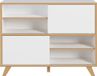 Germania Opbergkast Hercules 120cm met 2 schuifdeuren - wit/eik