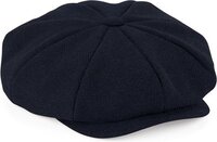 Navy Blue Women's Flat Cap - Fully Stitched - Baker Boy Hat / Flat Cap S/M