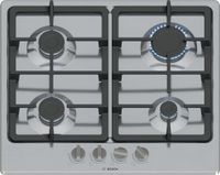 Bosch Serie 4 PGP6B5K90 Kookplaat Roestvrijstaal Ingebouwd 58 cm Gaskookplaat 4 zone(s)