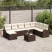 Maison Exclusive - Set de meubles de jardin avec coussins, 9 pièces. Marron et blanc, en polyrotin