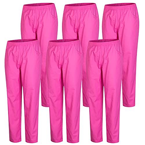 MISEMIYA Uniseks medische broek (6 stuks) - Roze - S