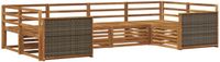 vidaXL Hoek loungeset 4 zitplekken Naturel Massief Acacia Hout